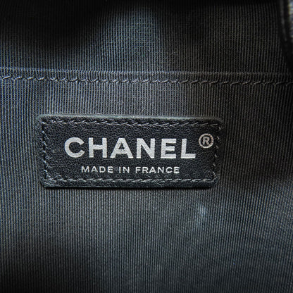 CHANEL シャネル マトラッセ チェーンバッグ シルバー金具 トートバッグ ラムスキン レディース 中古