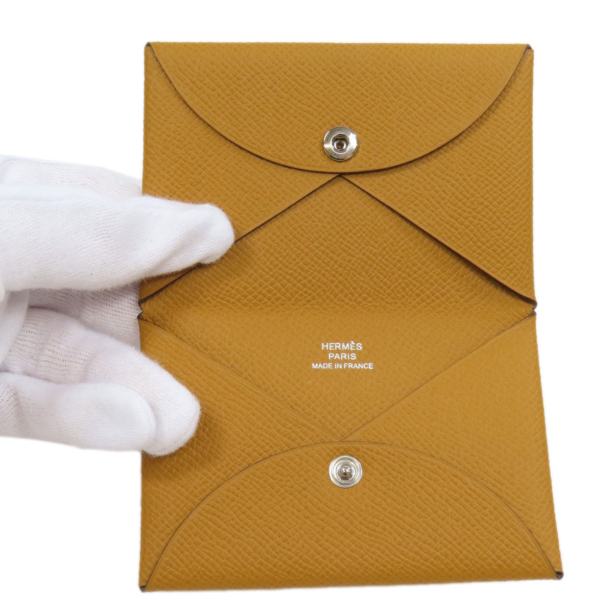 HERMES エルメス カルヴィ シルバー金具 カードケース エプソン レディース 中古