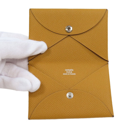 HERMES エルメス カルヴィ シルバー金具 カードケース エプソン レディース 中古