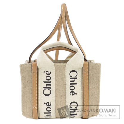 CHLOE クロエ ウッディミニ 2WAY ハンドバッグ キャンバス レディース 中古