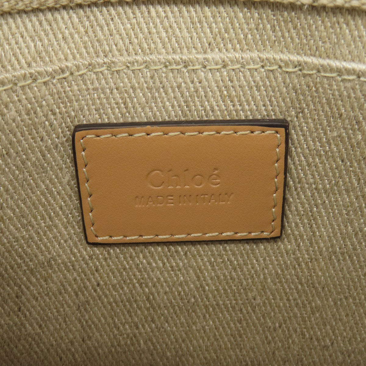 CHLOE クロエ ウッディミニ 2WAY ハンドバッグ キャンバス レディース 中古