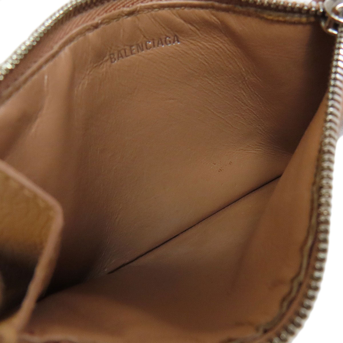 BALENCIAGA バレンシアガ 637130 ロゴ コインケース レザー レディース 中古