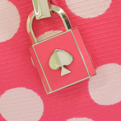 kate spade ケイトスペード ドット柄 2WAY ハンドバッグ キャンバス レディース 中古