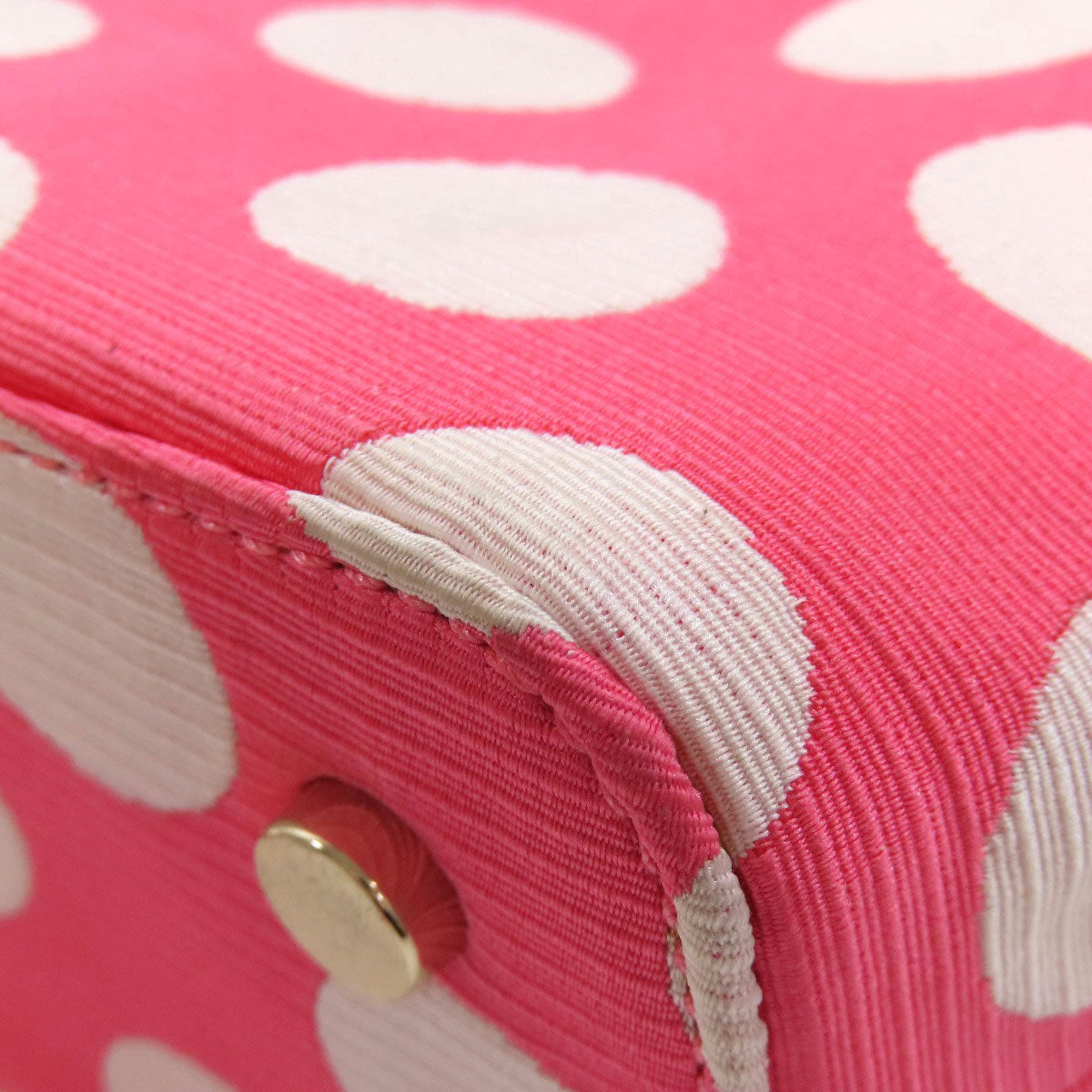 kate spade ケイトスペード ドット柄 2WAY ハンドバッグ キャンバス レディース 中古