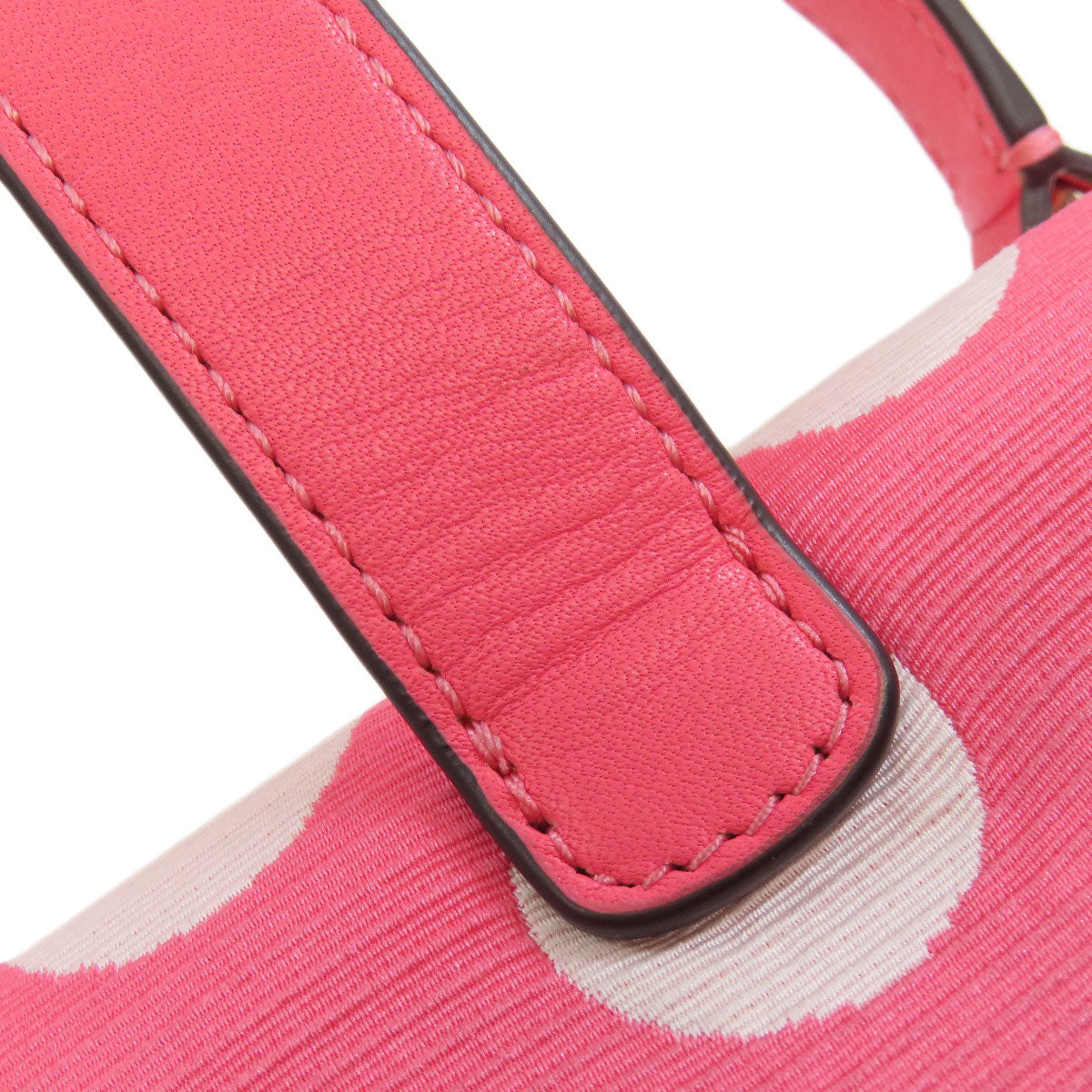 kate spade ケイトスペード ドット柄 2WAY ハンドバッグ キャンバス レディース 中古