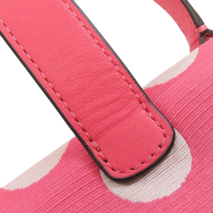 kate spade ケイトスペード ドット柄 2WAY ハンドバッグ キャンバス レディース 中古