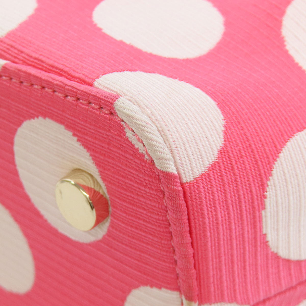 kate spade ケイトスペード ドット柄 2WAY ハンドバッグ キャンバス レディース 中古