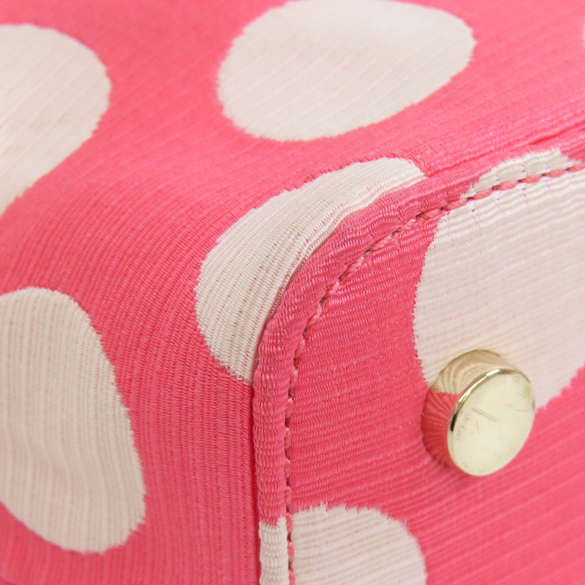 kate spade ケイトスペード ドット柄 2WAY ハンドバッグ キャンバス レディース 中古