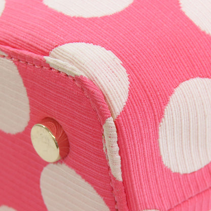 kate spade ケイトスペード ドット柄 2WAY ハンドバッグ キャンバス レディース 中古