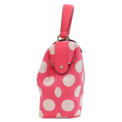 kate spade ケイトスペード ドット柄 2WAY ハンドバッグ キャンバス レディース 中古