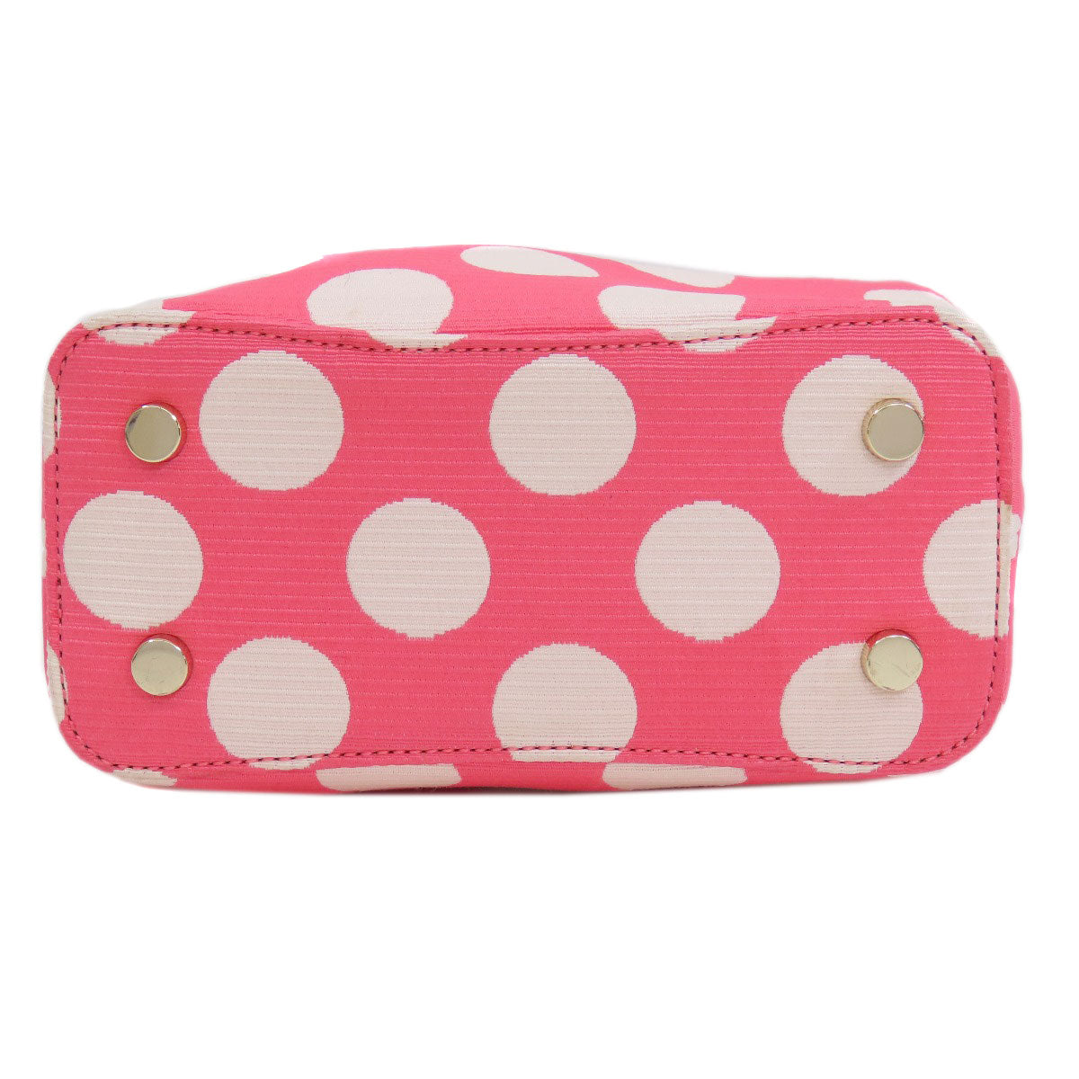 kate spade ケイトスペード ドット柄 2WAY ハンドバッグ キャンバス レディース 中古