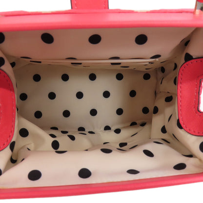 kate spade ケイトスペード ドット柄 2WAY ハンドバッグ キャンバス レディース 中古