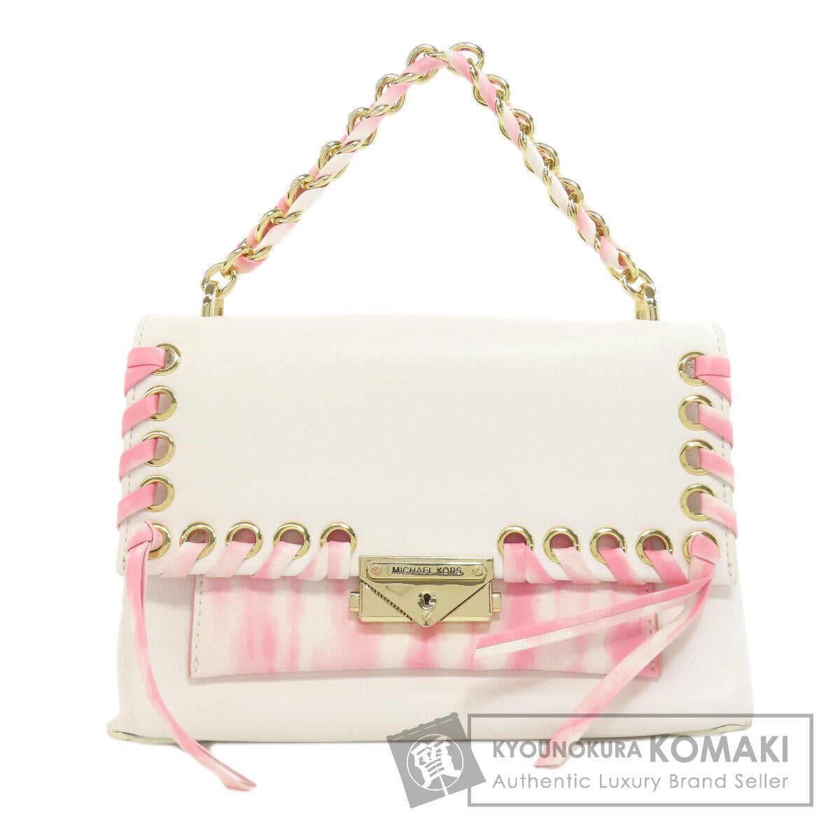 Michael Kors マイケルコース ロゴ ハンドバッグ レザー レディース 中古