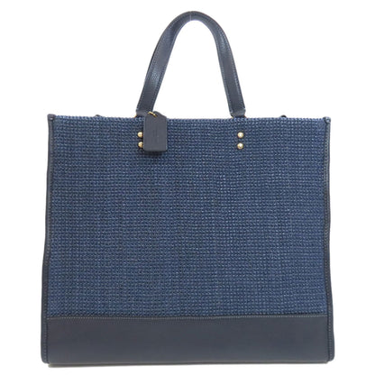COACH コーチ CA593 デンプシー 2WAY トートバッグ ストロー レディース 中古