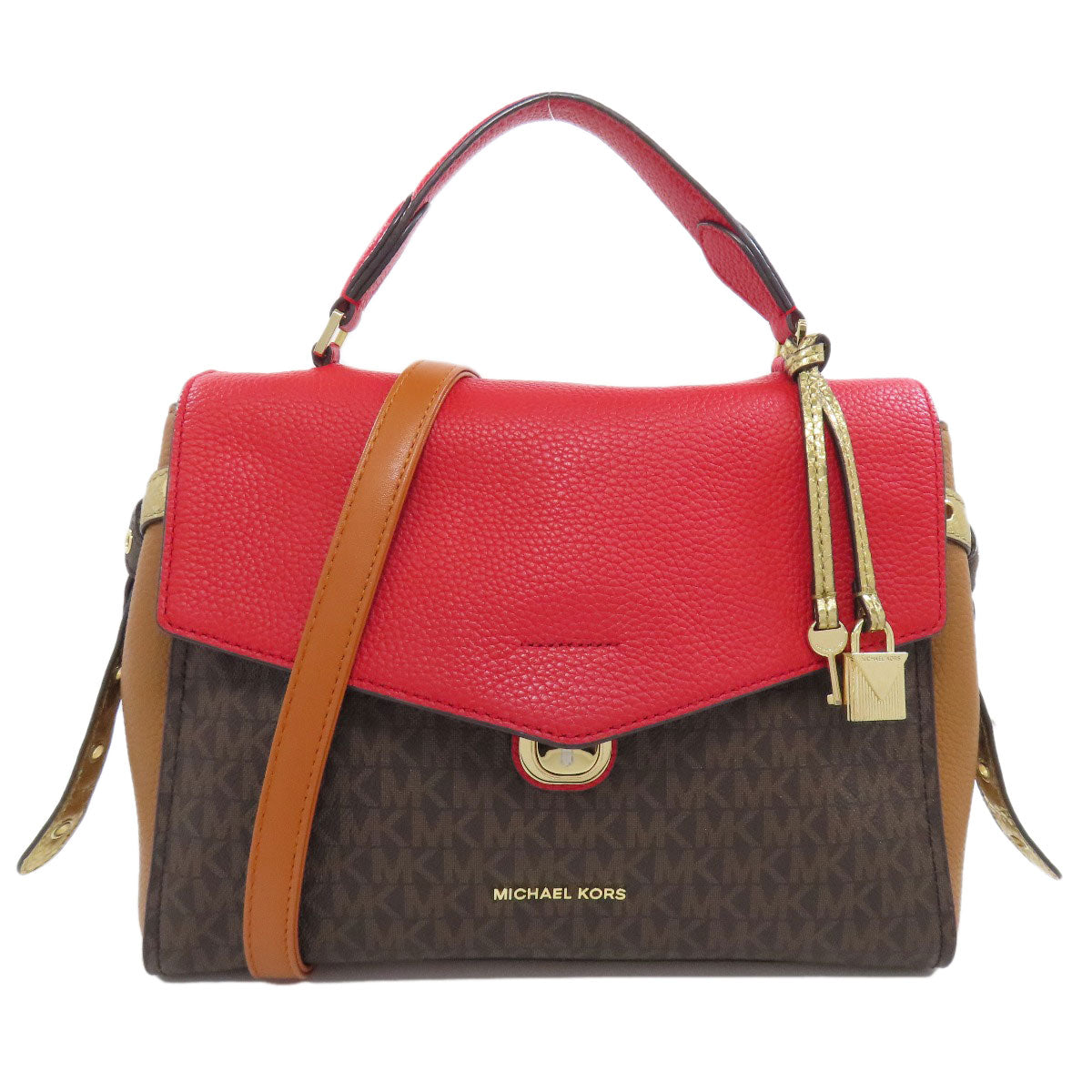 Michael Kors マイケルコース MKシグネチャー 2WAY ハンドバッグ PVC レディース 中古