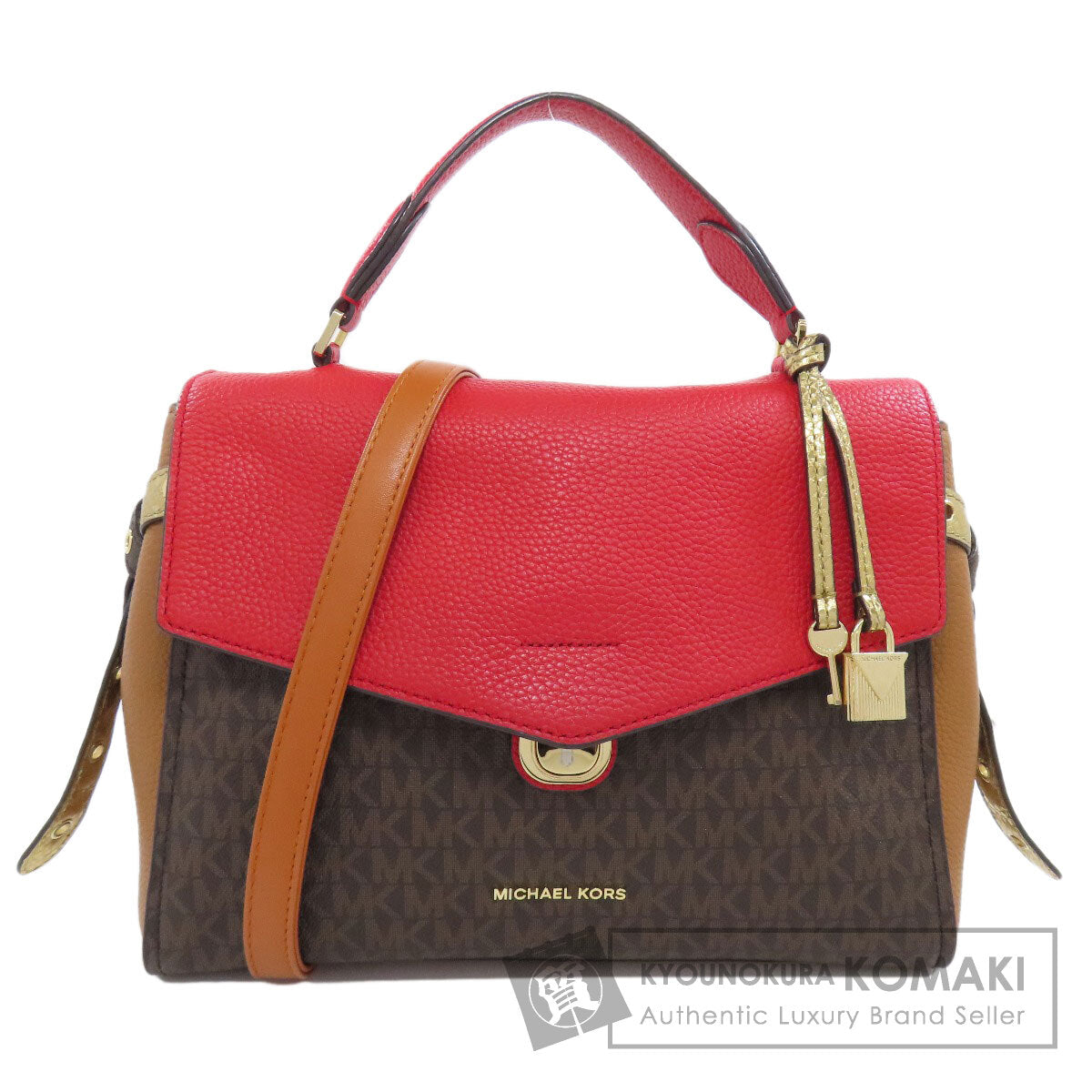 Michael Kors マイケルコース MKシグネチャー 2WAY ハンドバッグ PVC レディース 中古