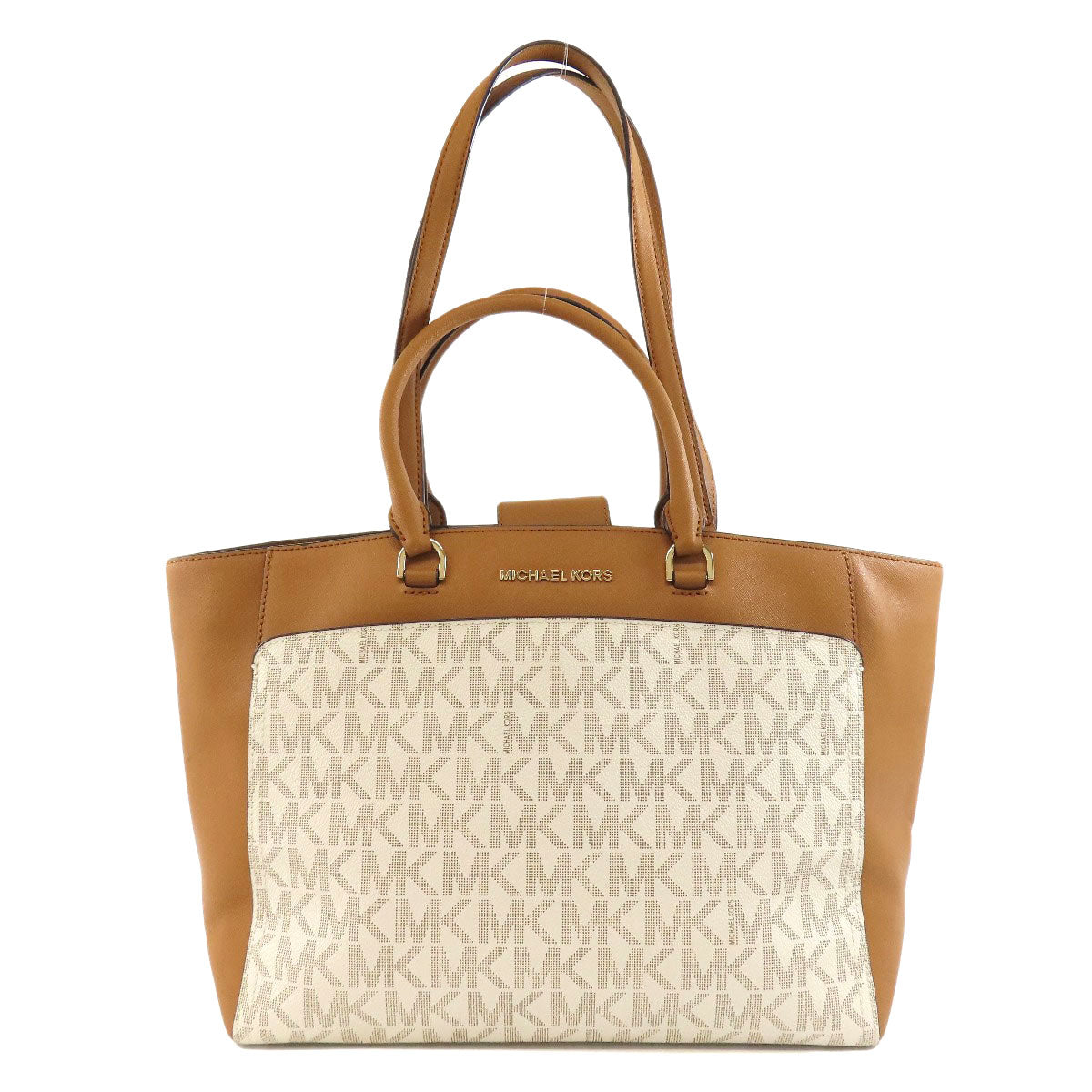 MICHAEL MICHAEL KORS マイケルマイケルコース MKシグネチャー 2WAY トートバッグ PVC レディース 中古