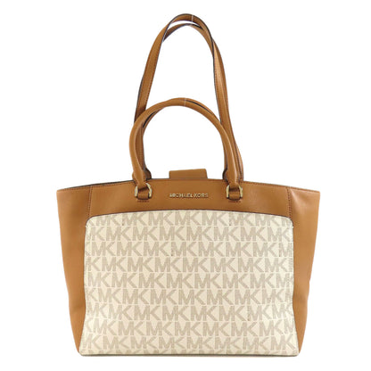 MICHAEL MICHAEL KORS マイケルマイケルコース MKシグネチャー 2WAY トートバッグ PVC レディース 中古