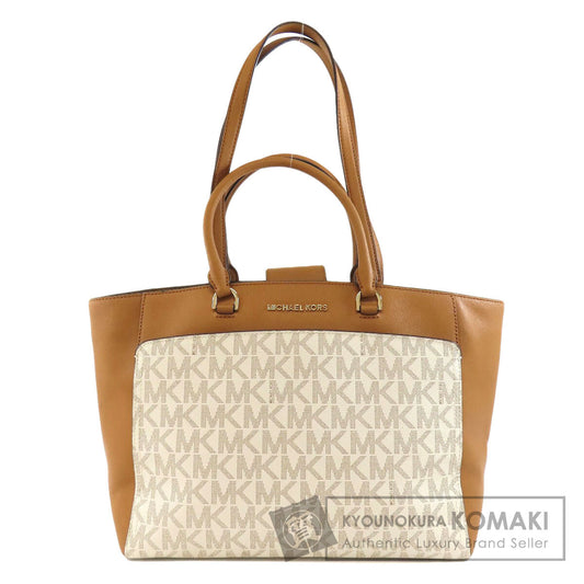 MICHAEL MICHAEL KORS マイケルマイケルコース MKシグネチャー 2WAY トートバッグ PVC レディース 中古