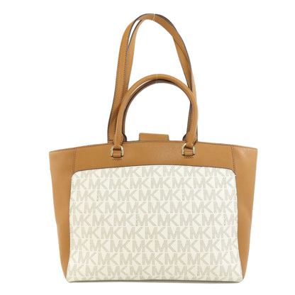 MICHAEL MICHAEL KORS マイケルマイケルコース MKシグネチャー 2WAY トートバッグ PVC レディース 中古