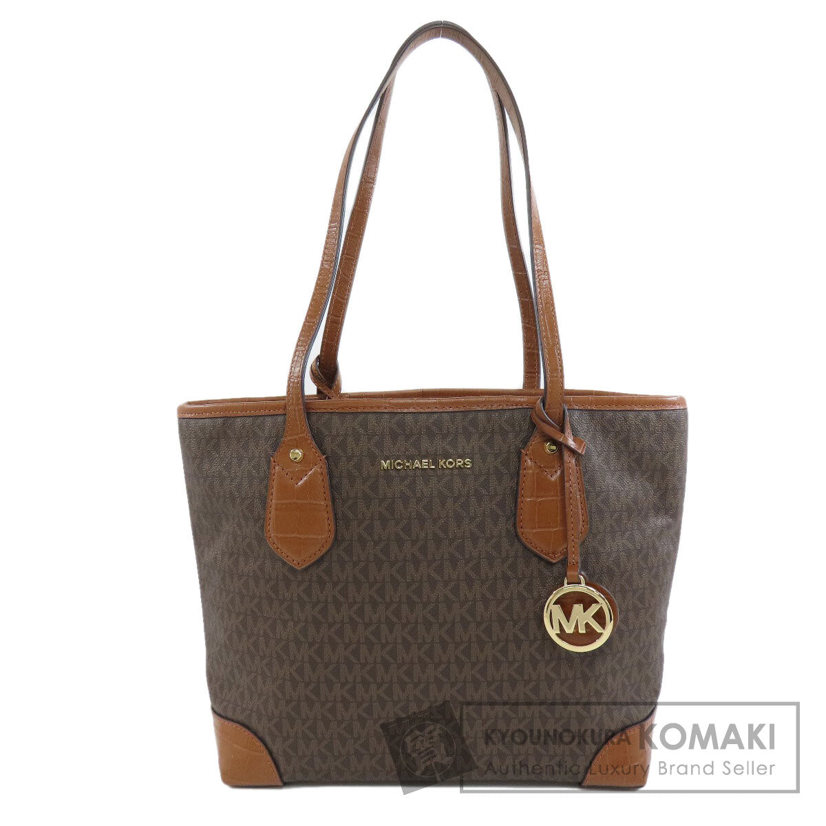 Michael Kors マイケルコース MKシグネチャー トートバッグ PVC レディース 中古