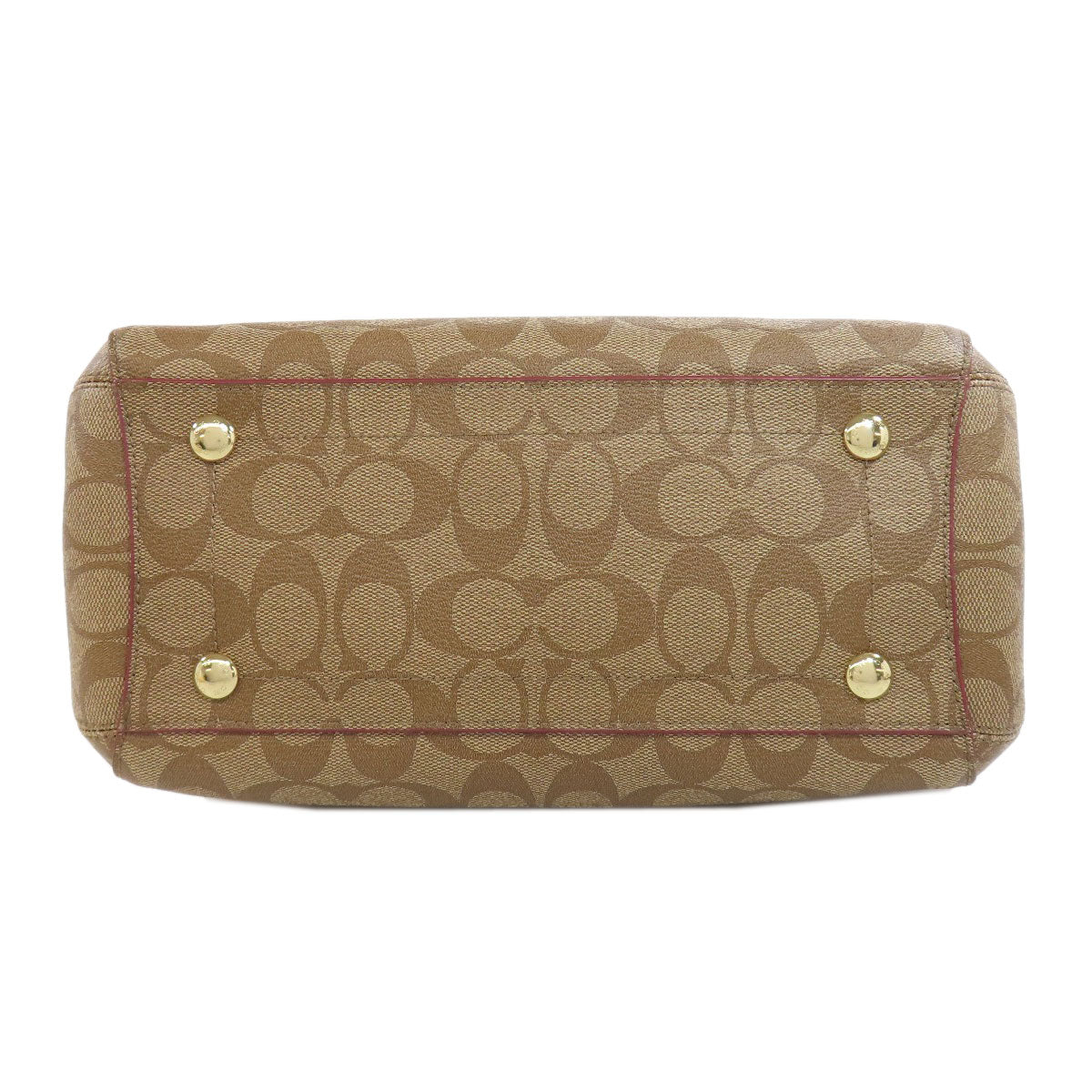 COACH コーチ F34605 シグネチャー 2WAY ハンドバッグ PVC レディース 中古