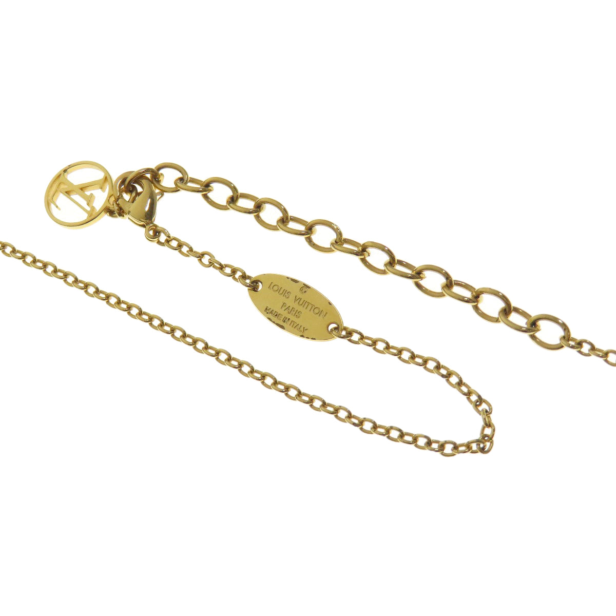 LOUIS VUITTON ルイヴィトン M68920 コリエ・エセンシャルV プラネット ネックレス 金属製 レディース 中古