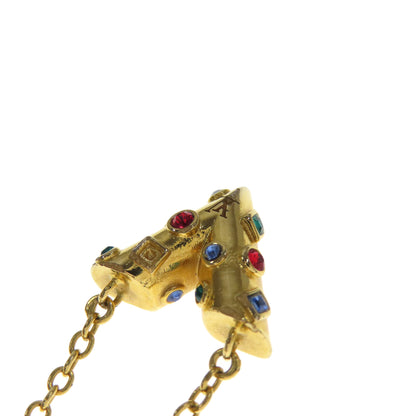LOUIS VUITTON ルイヴィトン M68920 コリエ・エセンシャルV プラネット ネックレス 金属製 レディース 中古
