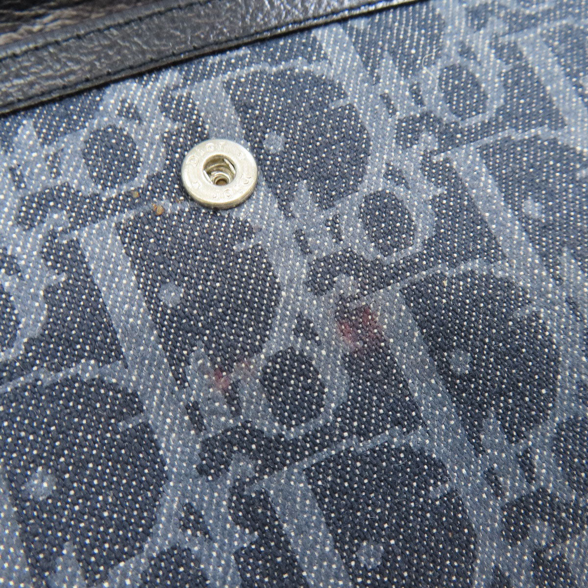 CHRISTIAN DIOR クリスチャンディオール トロッター柄 長財布（小銭入れあり） デニム レディース 中古