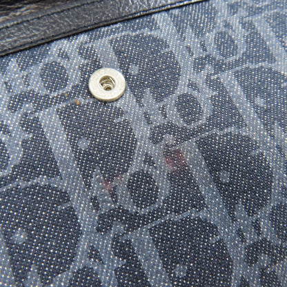 CHRISTIAN DIOR クリスチャンディオール トロッター柄 長財布（小銭入れあり） デニム レディース 中古