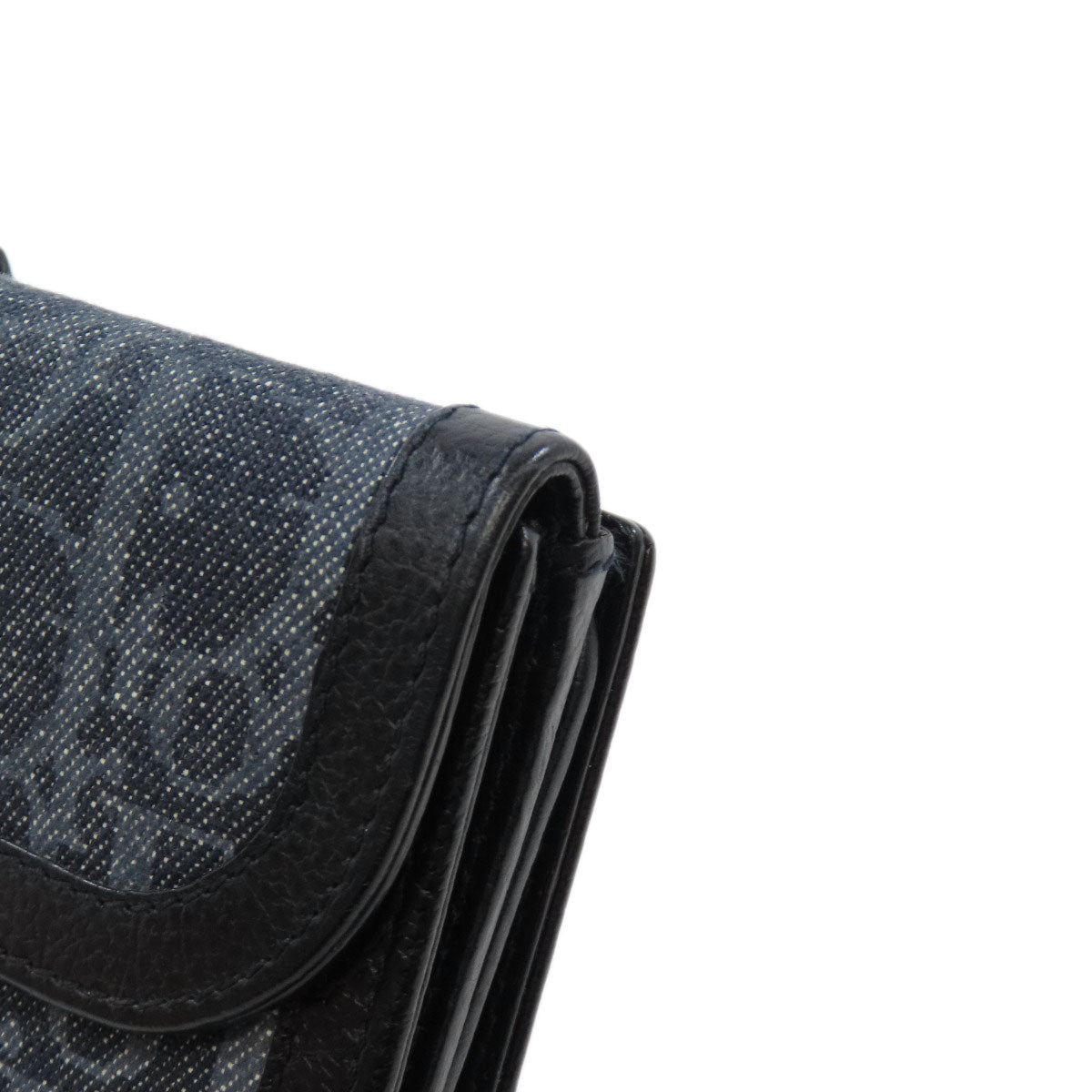 CHRISTIAN DIOR クリスチャンディオール トロッター柄 長財布（小銭入れあり） デニム レディース 中古