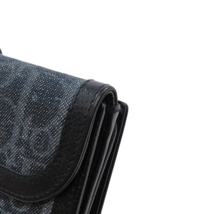 CHRISTIAN DIOR クリスチャンディオール トロッター柄 長財布（小銭入れあり） デニム レディース 中古