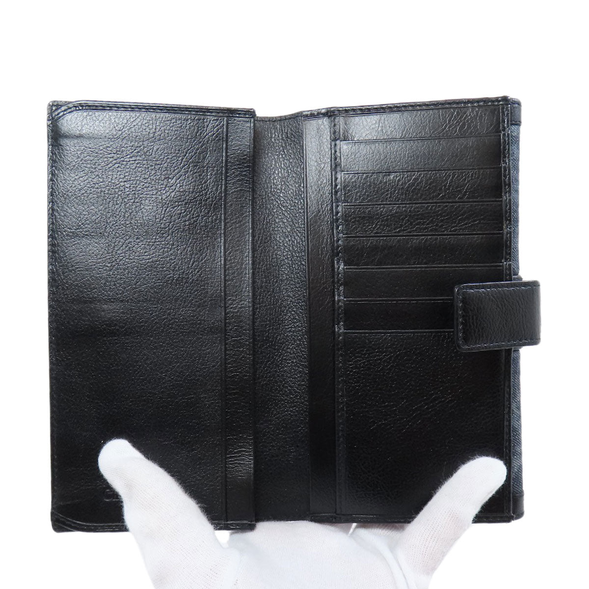 CHRISTIAN DIOR クリスチャンディオール トロッター柄 長財布（小銭入れあり） デニム レディース 中古