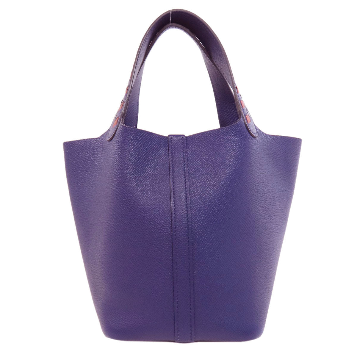 HERMES エルメス ピコタンロックPM ブルーアンクル トレサージュ シルバー金具 ハンドバッグ エプソン レディース 中古