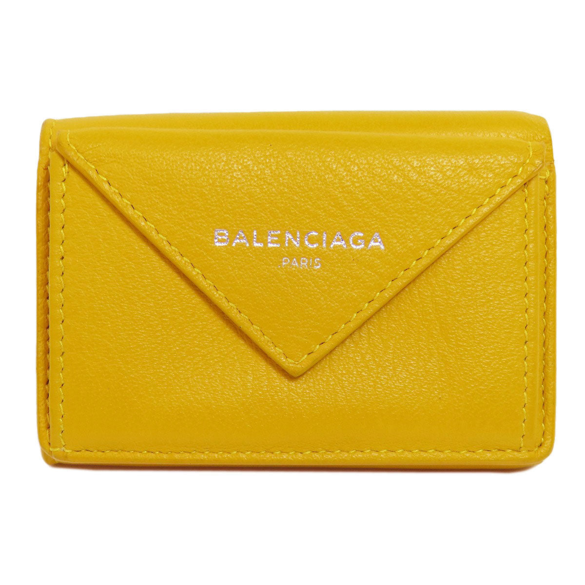 BALENCIAGA バレンシアガ 391446 ペーパー ミニウォレット 二つ折り財布（小銭入れあり） レザー レディース 中古