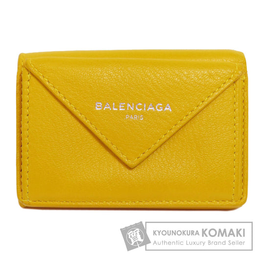 BALENCIAGA バレンシアガ 391446 ペーパー ミニウォレット 二つ折り財布（小銭入れあり） レザー レディース 中古