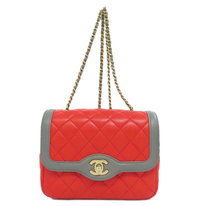 CHANEL シャネル チェーンショルダー ココマーク ゴールド金具 ショルダーバッグ ラムスキン レディース 中古