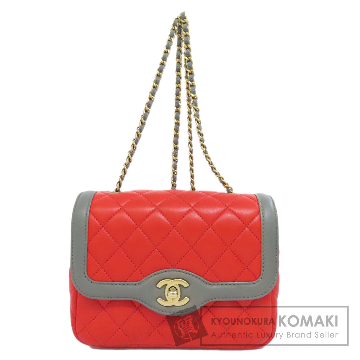 CHANEL シャネル チェーンショルダー ココマーク ゴールド金具 ショルダーバッグ ラムスキン レディース 中古