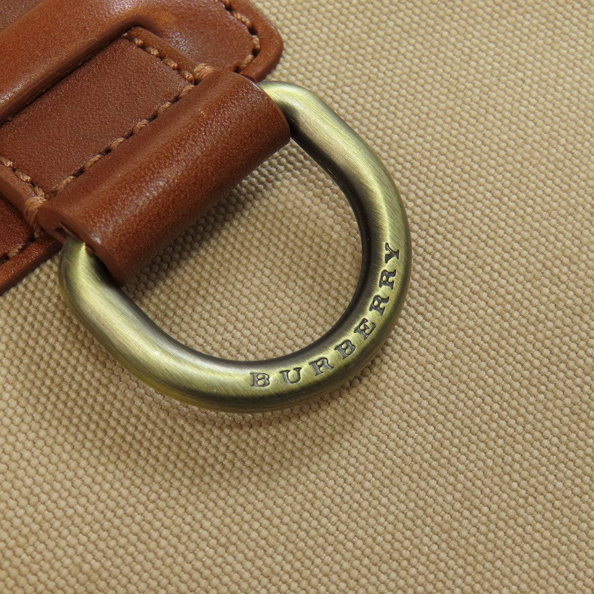 BURBERRY バーバリー ロゴ トートバッグ キャンバス レディース 中古