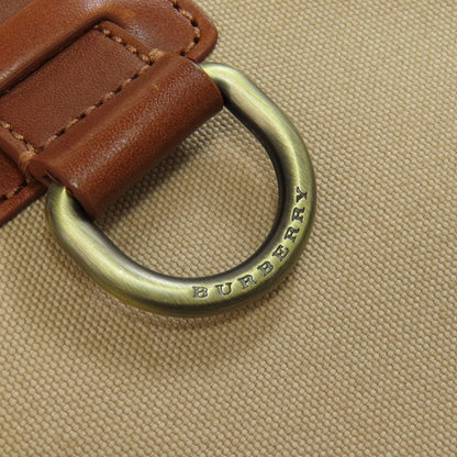 BURBERRY バーバリー ロゴ トートバッグ キャンバス レディース 中古