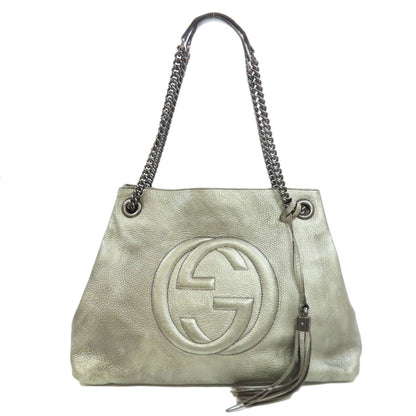 GUCCI グッチ 308982 ソーホー インターロッキングG トートバッグ レザー レディース 中古