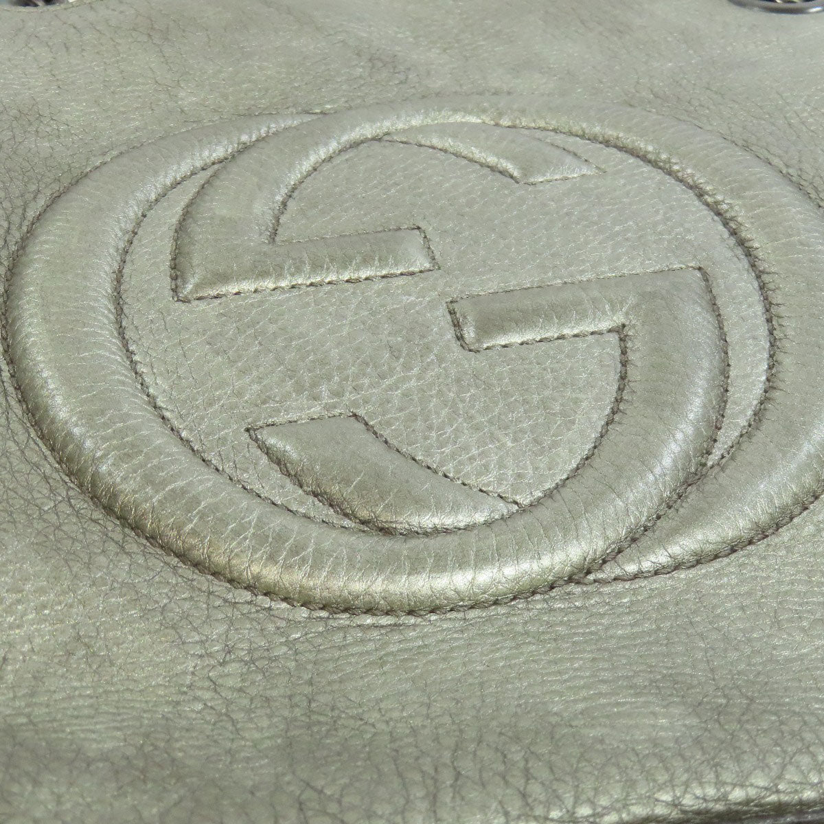 GUCCI グッチ 308982 ソーホー インターロッキングG トートバッグ レザー レディース 中古