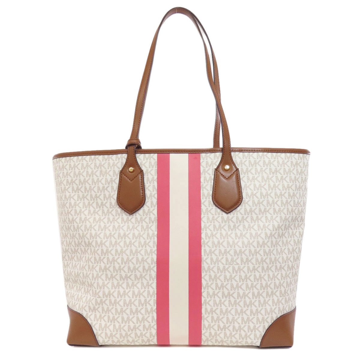 Michael Kors マイケルコース MKシグネチャー トートバッグ PVC レディース 中古
