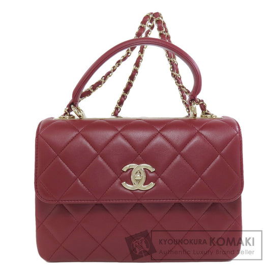 CHANEL シャネル マトラッセ 2WAY ゴールド金具 ハンドバッグ ラムスキン レディース 中古