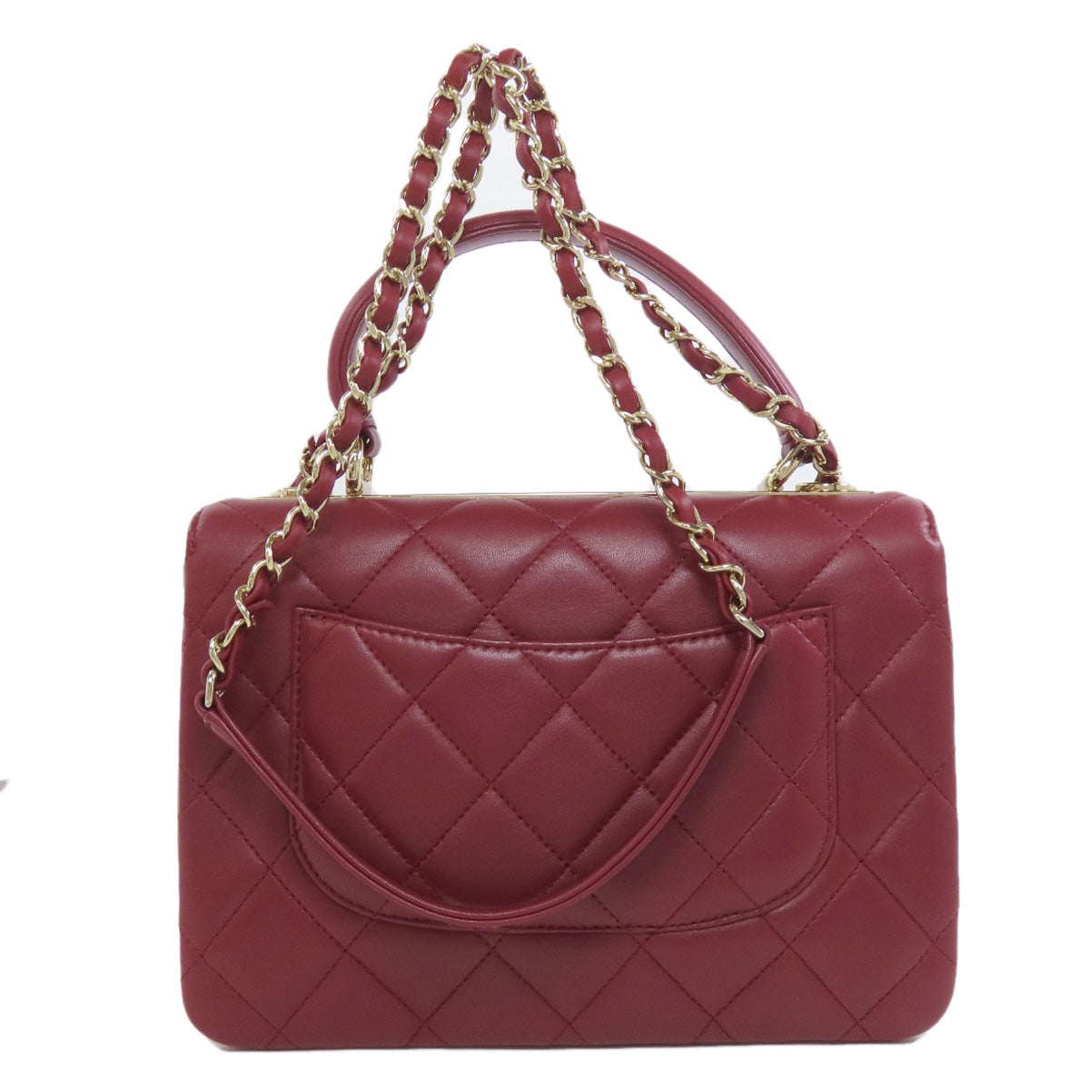 CHANEL シャネル マトラッセ 2WAY ゴールド金具 ハンドバッグ ラムスキン レディース 中古
