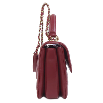 CHANEL シャネル マトラッセ 2WAY ゴールド金具 ハンドバッグ ラムスキン レディース 中古