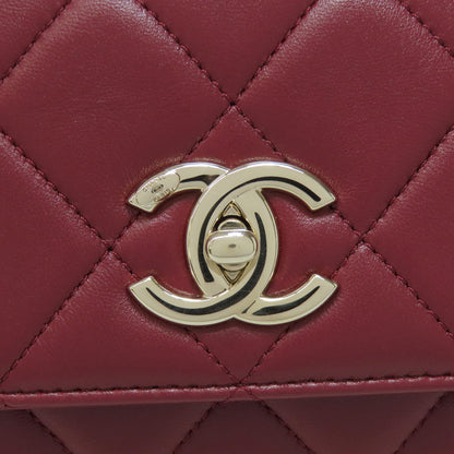 CHANEL シャネル マトラッセ 2WAY ゴールド金具 ハンドバッグ ラムスキン レディース 中古