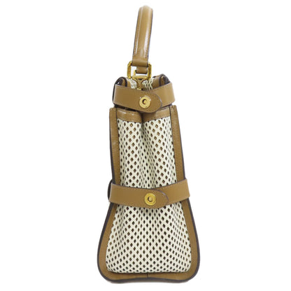 FENDI フェンディ ピーカブー パンチング 2WAY ハンドバッグ カーフ レディース 中古