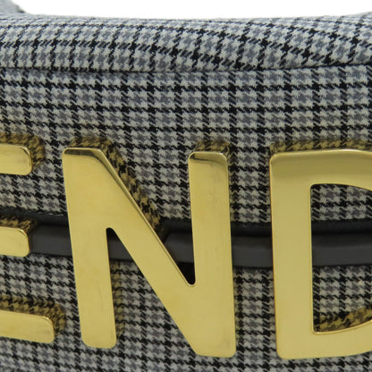 FENDI フェンディ フェンディグラフィ ショルダーバッグ キャンバス レディース 中古