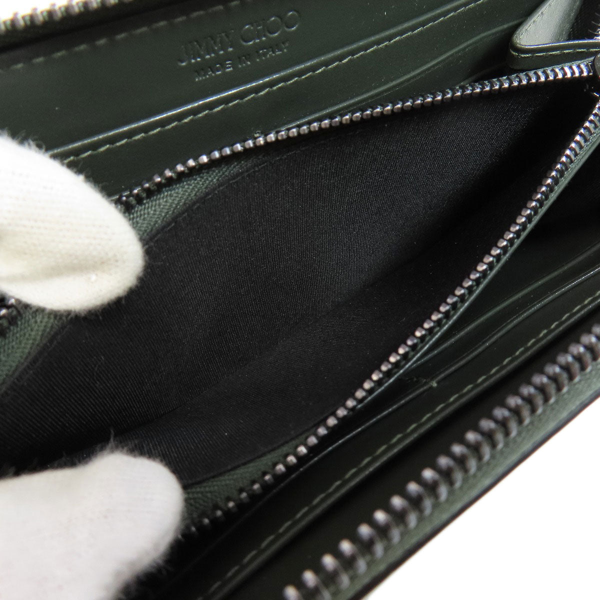 Jimmy Choo ジミーチュウ ロゴ 長財布（小銭入れあり） レザー レディース 中古